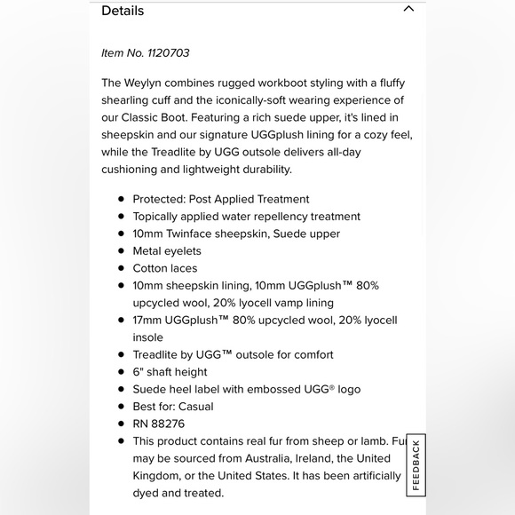 Ugg Weylyn chestnut - Picture 7 of 8